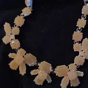 J.Crew Pink Ribbon Stone Necklace